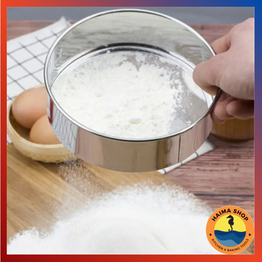 AYAKAN TEPUNG STAINLESS SARINGAN TEPUNG BULAT/Saringan Ayakan Tirisan Strainer Tepung