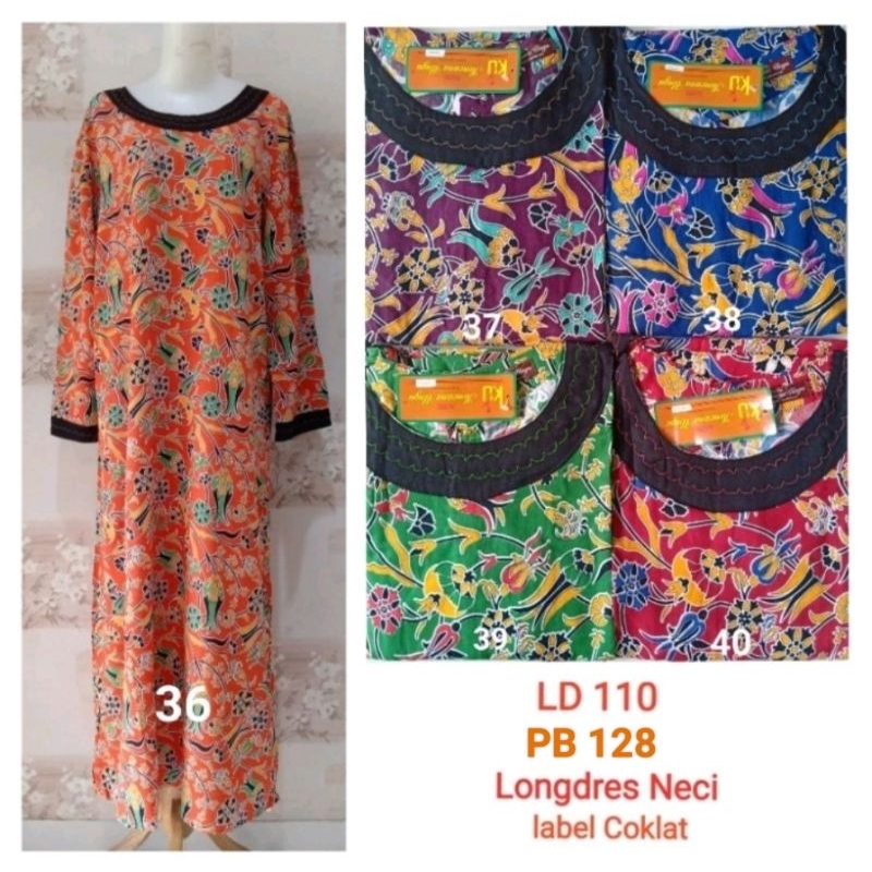 Longdres Neci LD 110 PB 128 Kencana Ungu label Coklat