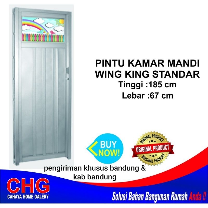 Pintu Kamar Mandi Galvalum Aluminium merk WADJA Tipe Standard