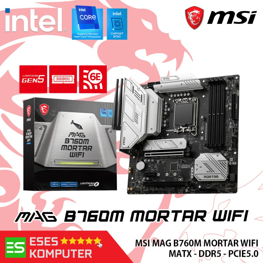 Motherboard MSI MAG B760M MORTAR WIFI DDR5 MATX LGA1700