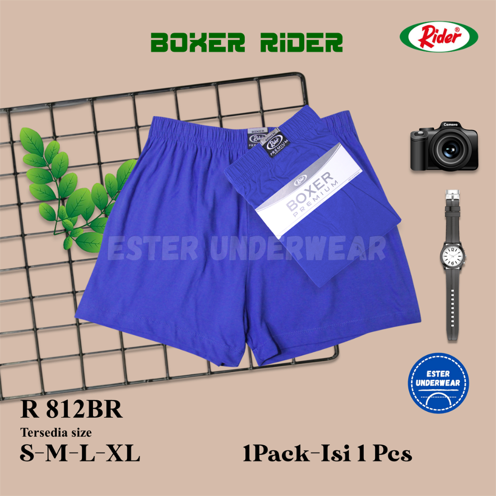 Rider Premium Boxer Man R 812BR Biru ISI 1 Pcs