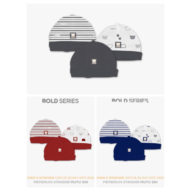 (FLUFFY) SATUAN Topi Emen/Topi Bulat/Topi Bayi