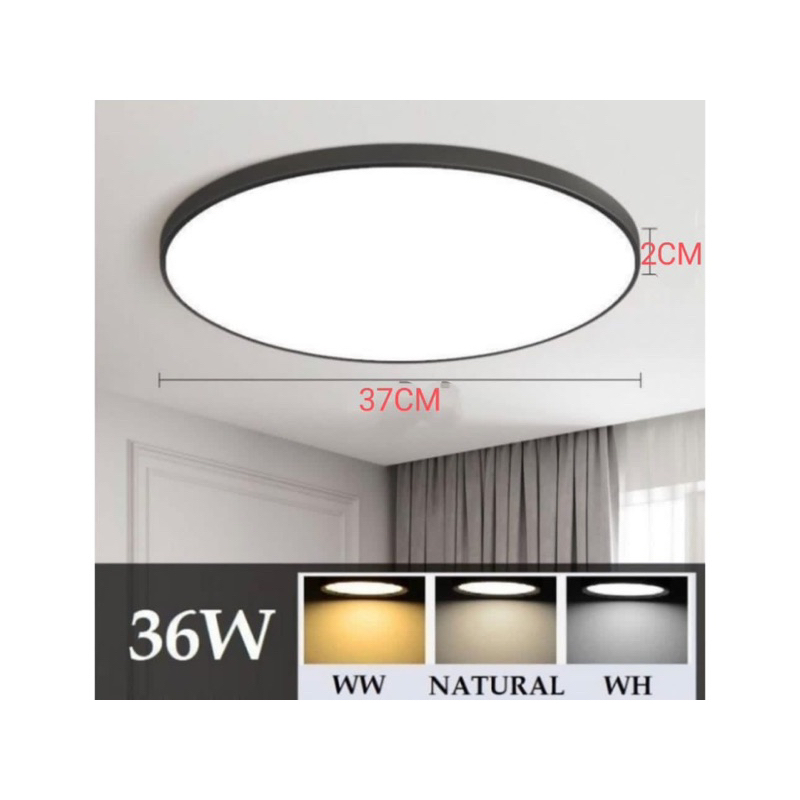 Lampu Plafon Led 36 Watt Nyala 3 Warna Putih - NW - WW