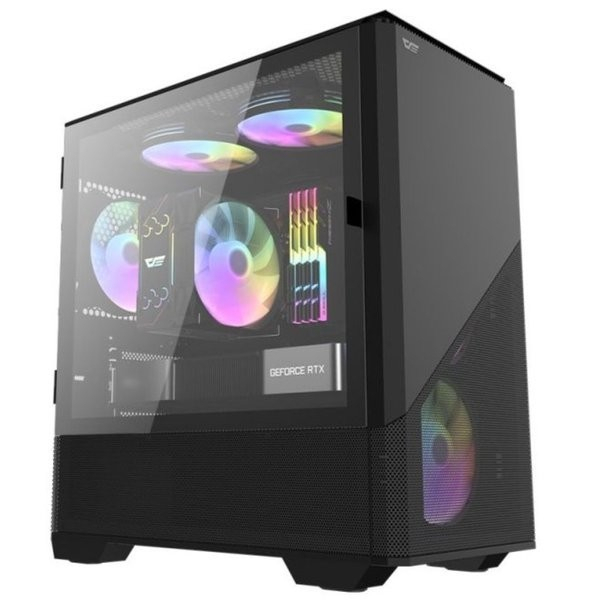 AIGO DARKFLASH DLC31M BLACK - MATX - CASING GAMING