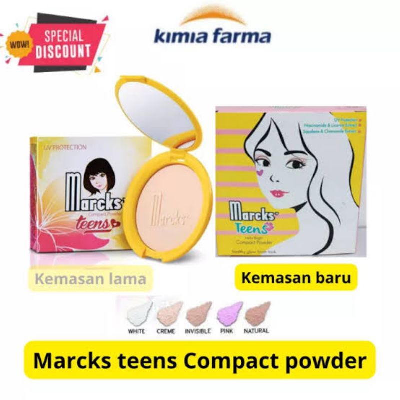 MARCKS TEENS COMPACT POWDER NATURAL BEIGE 12 GRAM / BEDAK PADAT MARCKS COMPACT