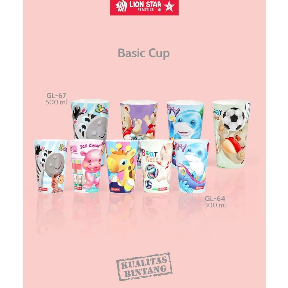 ( BISA COD ) PROMO Lion Star Gelas Basic Cup Anak / Gelas Minum Anak Lucu / Gelas minum Anak Karakter / Mug Anak Lucu / Wadah Minum Anak / Gelas Cup Lucu / Mug Anak / Mug Karakter