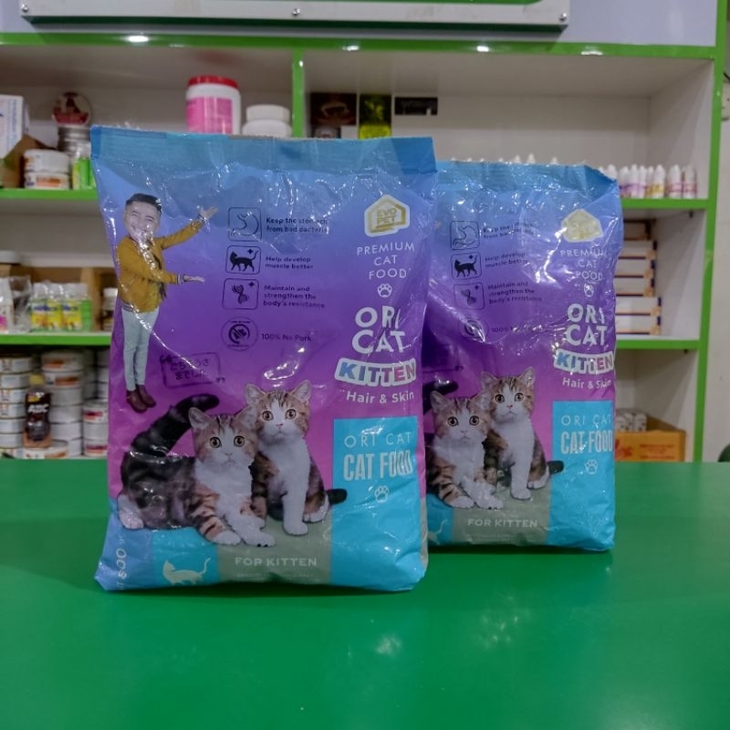(Paket 10pcs) GRAB GOJEK NEW PACKING!!! ORICAT KITTEN FRESHPACK 800gr - makanan anak kucing