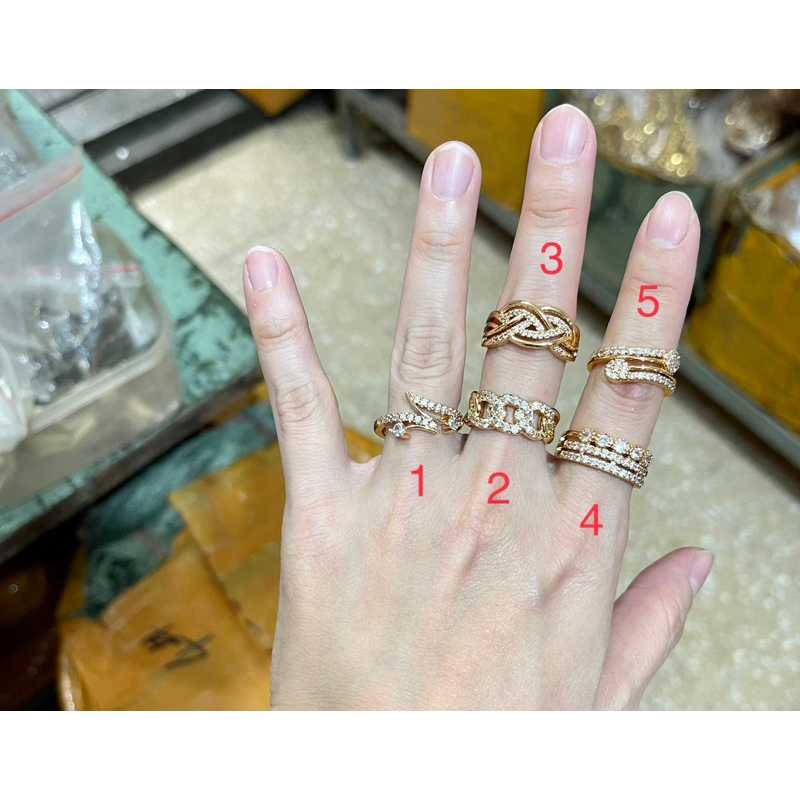 Fifi Fashion Cincin Fashion Kekinian Model Perhiasan Emas C0034