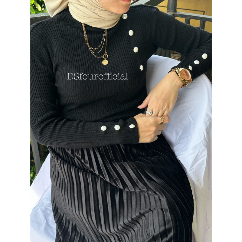 inner rajut kancing premium / turtleneck rajut premium {DSfourofficial}