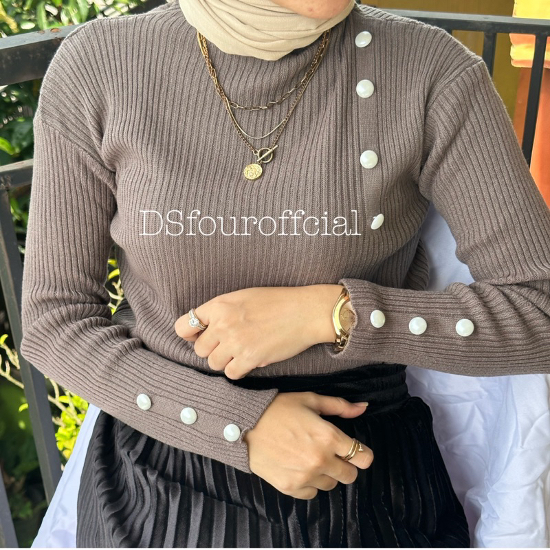 inner rajut kancing premium / turtleneck rajut premium {DSfourofficial}