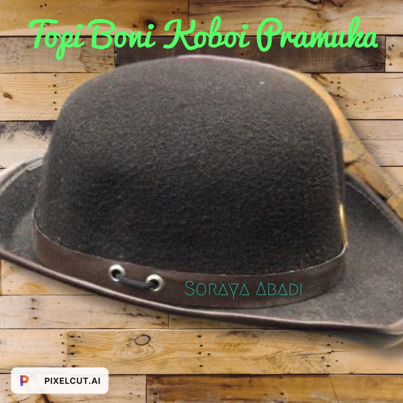 TOPI BONI KOBOI PRAMUKA BAHAN LAKEN