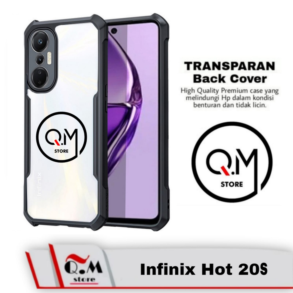 Case Infinix Hot 20S Softcase Transparan Armor Acrilik Pelindung Back Cover