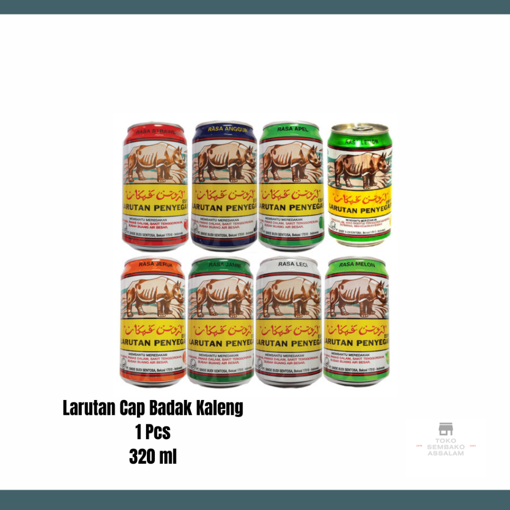 Larutan kaleng cap badak / Minuman larutan cap badak / Larutan kaleng cap badak 1 pcs