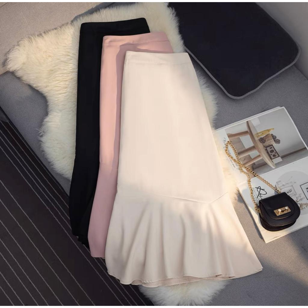 Halo_ mermaid shakila | rok duyung wanita | peplum skirt korean style