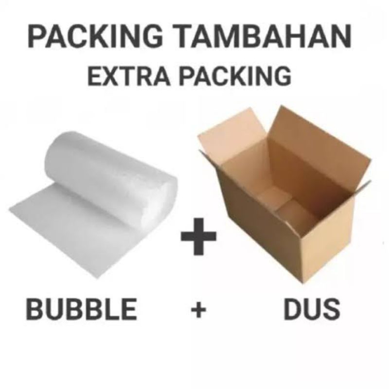 

paking tambahan dus dan buble untuk paket lebih aman