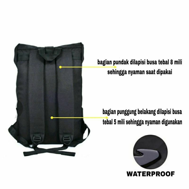 Tas Punggung Pria Backpack Laptop Pria Tas Distro Cowok Cewek Tas Ransel Sekolah 089