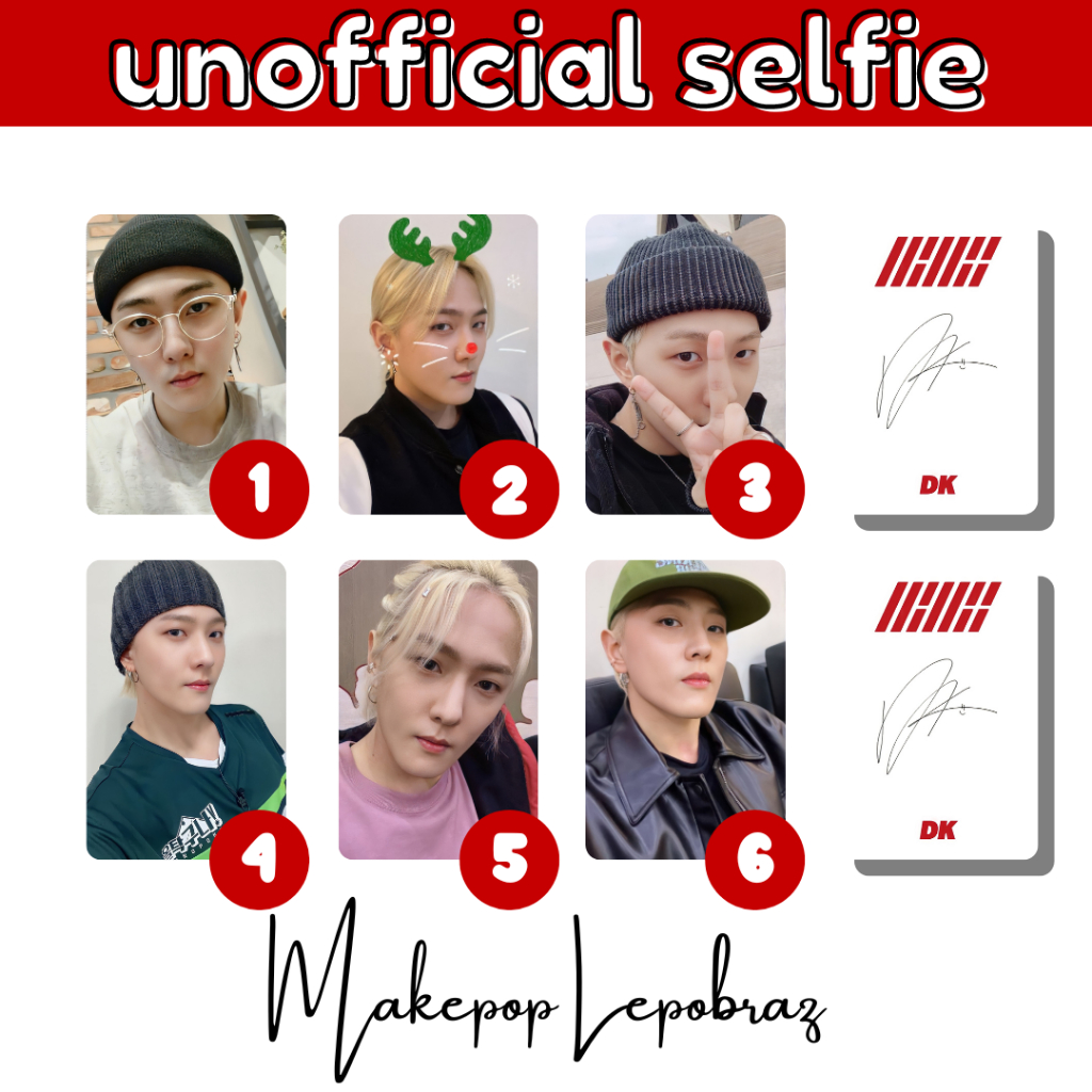 [MIN. 3 PC] IKON UNOFFICIAL SELFIE BOYFRIENDABLE - BOBBY CHANWOO JAY JUNE JINHWAN JUNHOE SONG YUNHYEONG DK DONGHYUK