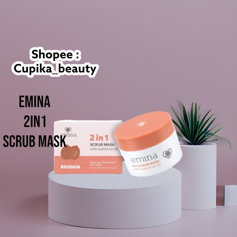 [ii.x] emina 2in1 scrub mask with walnut scrub -- emina 2 in 1 scrub mask