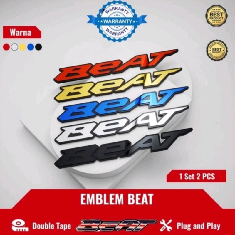 Logo Emblem BEAT Emblem Timbul 3D Motor HONDA BEAT