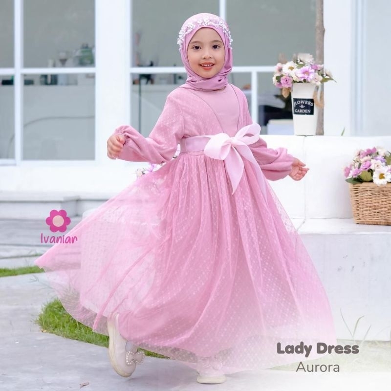 Lady Dress Ori By Ivaniar || Dress Anak Perempuan || Dress Raya Series || Princess Dress || Dress Tu