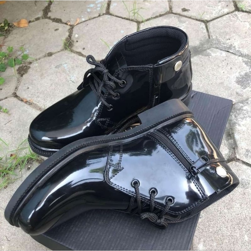 Sepatu pdh Sleting Tni polri Security satpam Formal