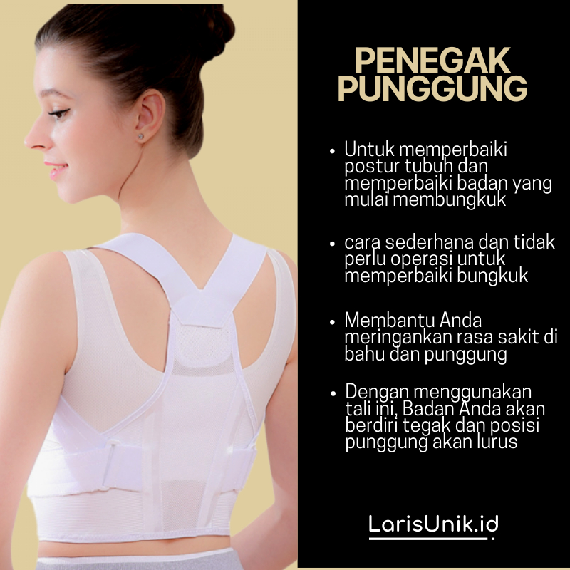 Corrector Penegak Punggung Alat Bantu Terapi Kesehatan Penyangga Penyanggah Penahan Korektor Postur Ikat Punggung Bungkuk Skoliosis Back Posture CORRECTOR JINGBA Pria Wanita Original New Premium Original