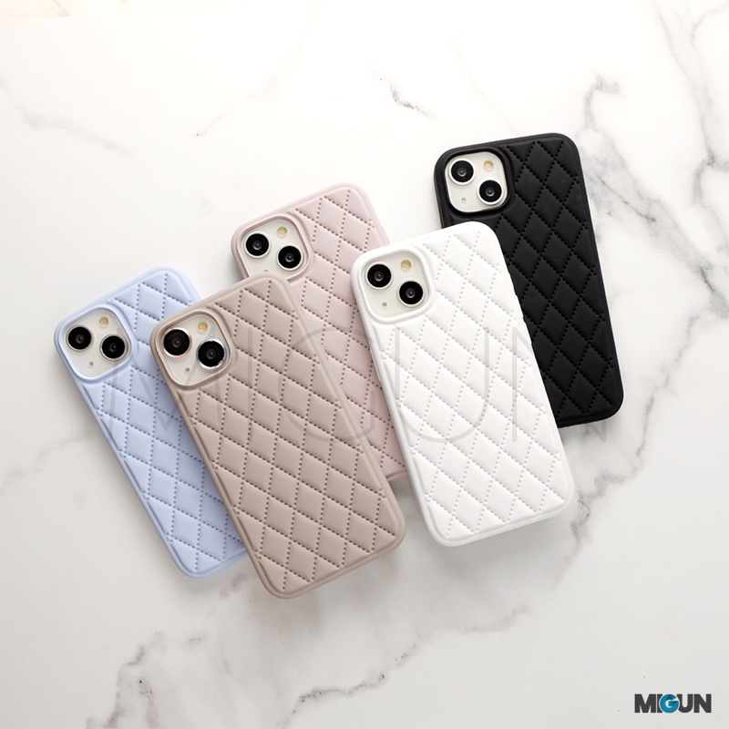 (1) Diamond Bludru Silicone Case - Softcase Fullcover For iPhone XR XSMAX 11 11PRO 11PROMAX 12 13 MINI 14 PLUS PRO PROMAX