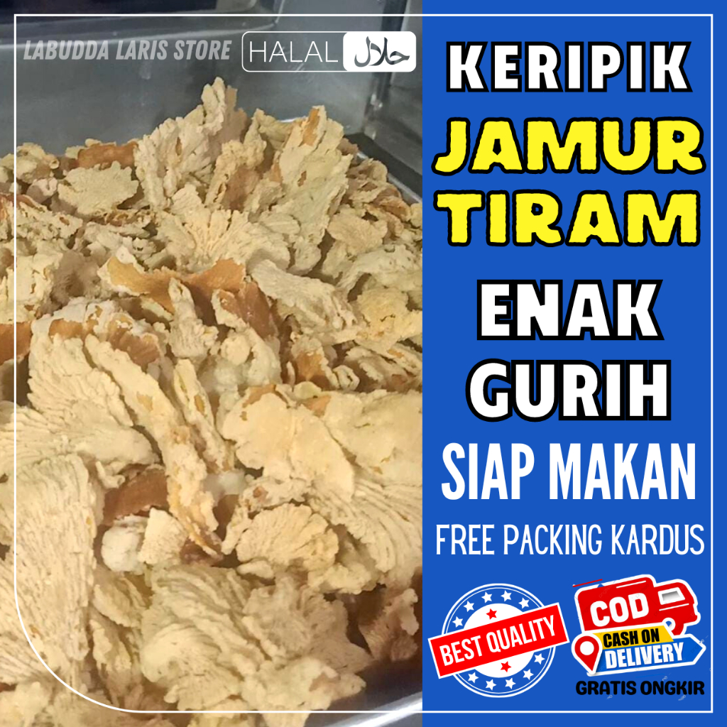 

Keripik Jamur Crispy Kripik Jamur TIram Panggang Oven Snack Jaman Now Mushroom Chips Super Kriuk Enak Gurih Pedas Hot Chilli Halal Siap Makan