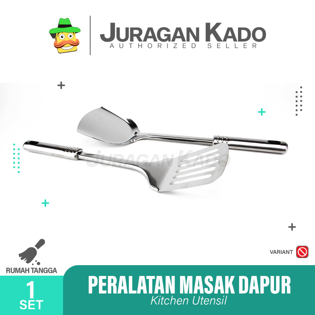 Spatula Stainless Set 4in1 Alat Masak Dapur Sepatula Set Kitchen Ware Stainless steel isi 4pcs