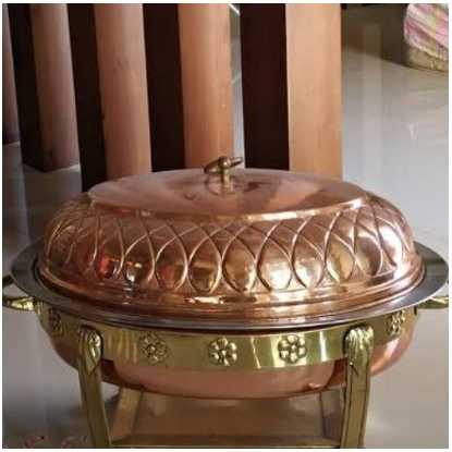 CHAFING DISH, PRASMANAN, PEMANAS, LOYANG SAJI BAHAN TEMBAGA