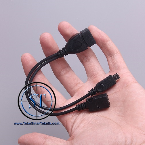 Kabel OTG Y Micro USB HP to USB Female Splitter Power Cable Adapter for Hard Disk External
