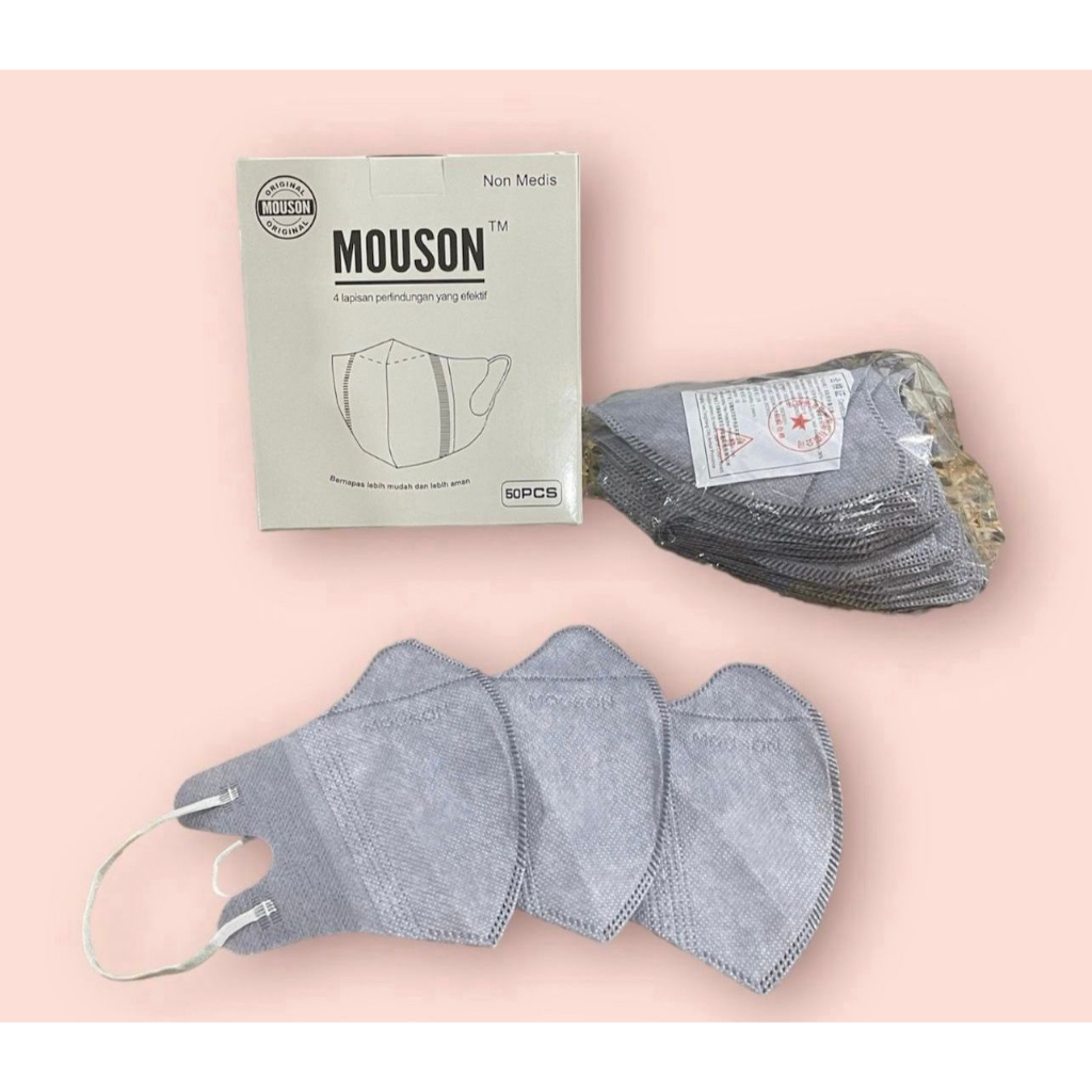 Masker Duckbil / Duckbill 4 Ply Mouson Embost 50pcs