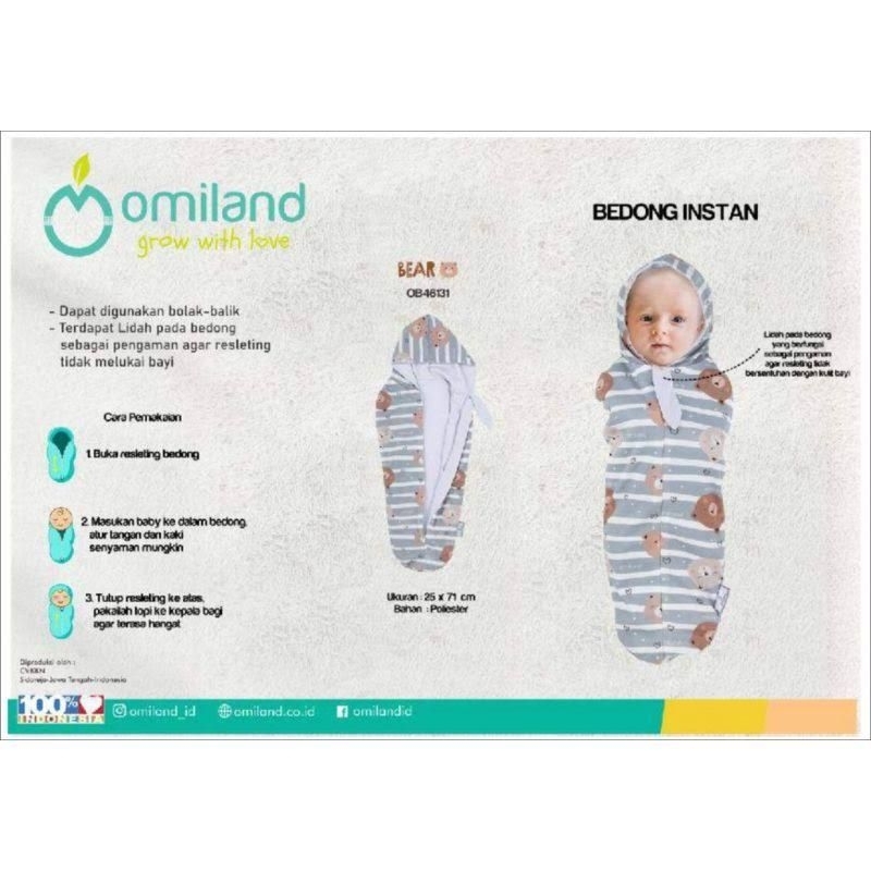 Omiland Bedong Instan / Bedong Bayi