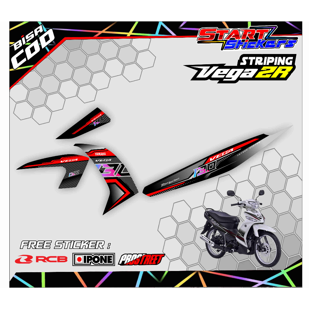 STRIPING VARIASI LIST MOTOR YAMAHA VEGA ZR / STIKER VARIASI MOTOR VEGA ZR