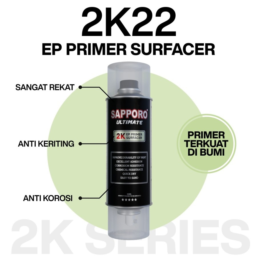 Sapporo Ultimate 2K22 Epoxy Primer Surfacer Epoxy 2K Sapporo 250ml