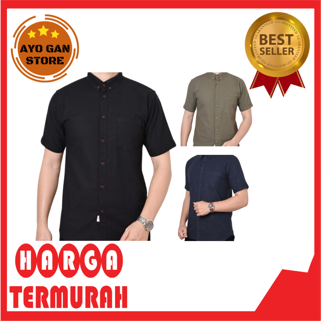 Baju Koko Pria Lengan Pendek Kemeja Koko Agera