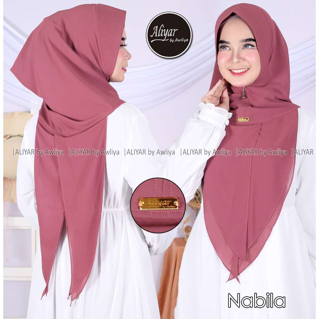 RJ3 KHIMAR NABILA ALIYAR BY AWLIYA//KHIMAR NABILA POLOS STANDAR ALIYAR BY AWLIYA//KHIMAR