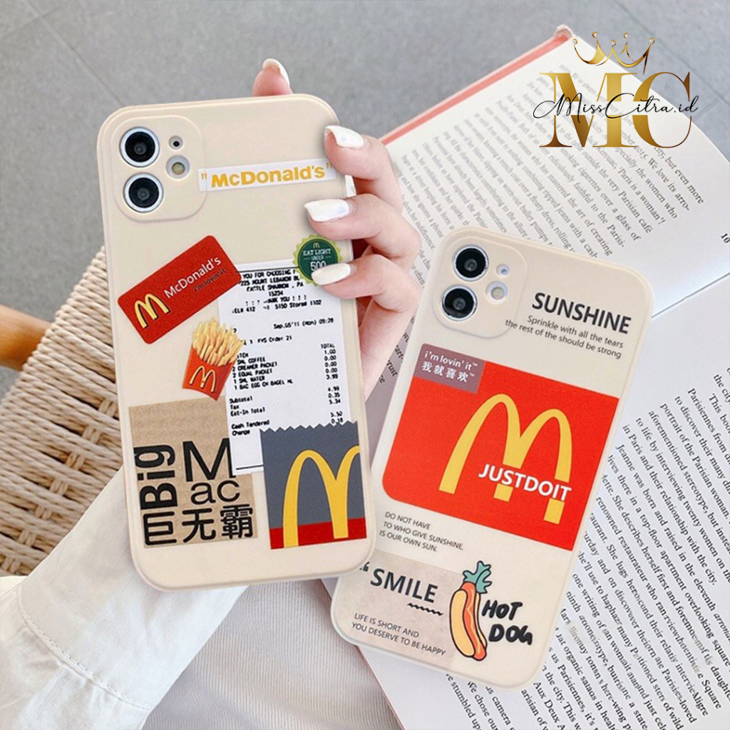 SS087 Softcase Desain Mcdonald's Straight Cube Untuk Vivo Y01 Y1S Y12 Y12S Y15 Y15S Y16 Y17 Y19 Y20 