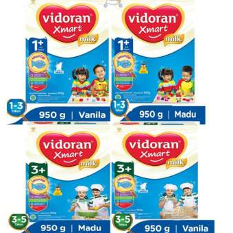 Vidoran Xmart 1+  _ susu formula bayi_Vidoran Xmart Madu dan Vanila