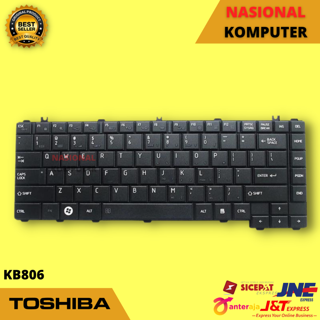 Keyboard Laptop Toshiba Satellite C600 C640 - Hitam