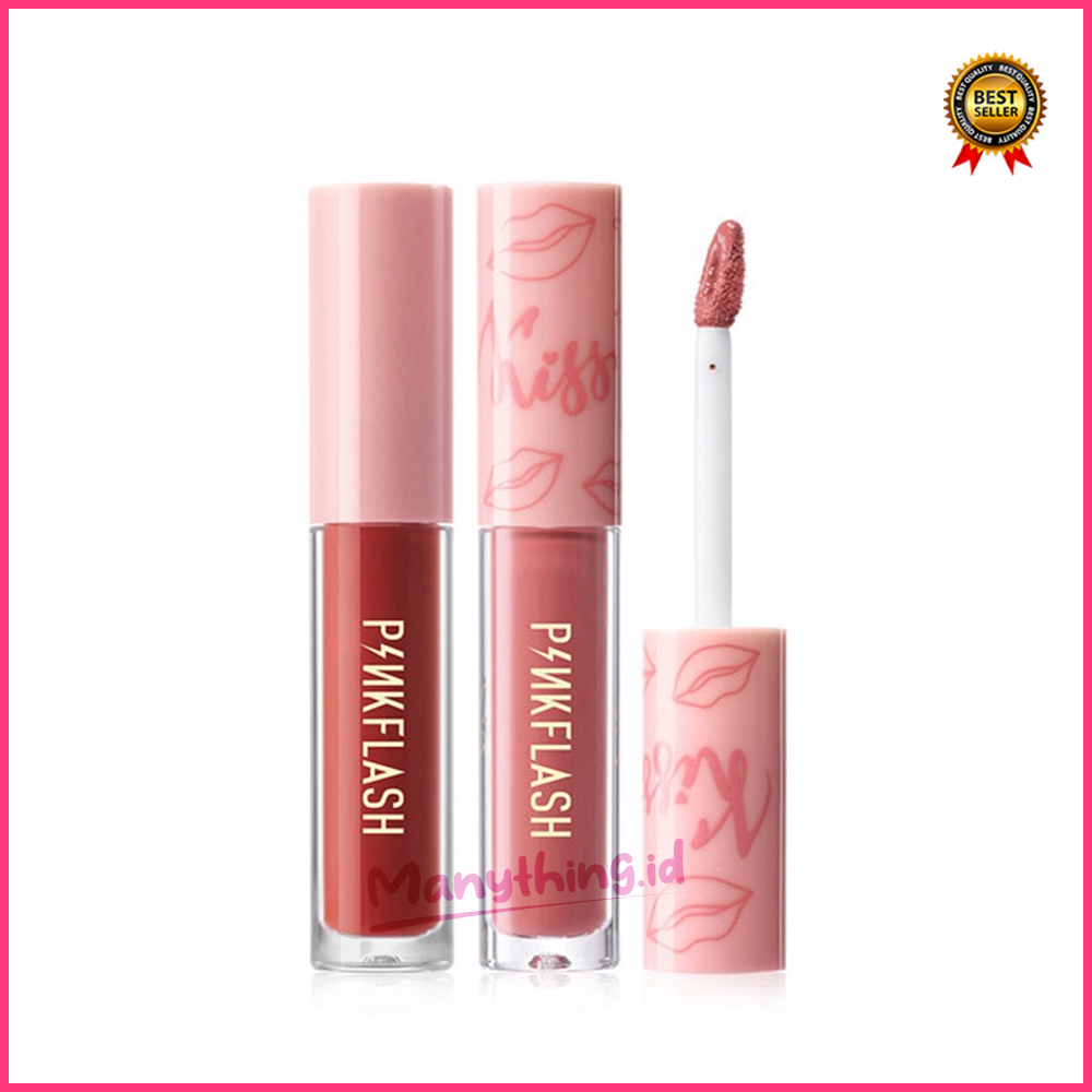 [BPOM] PINKFLASH Matte Lipstik Lembut Tahan Lama Pelembab Pigmentasi Tinggi 21Colors