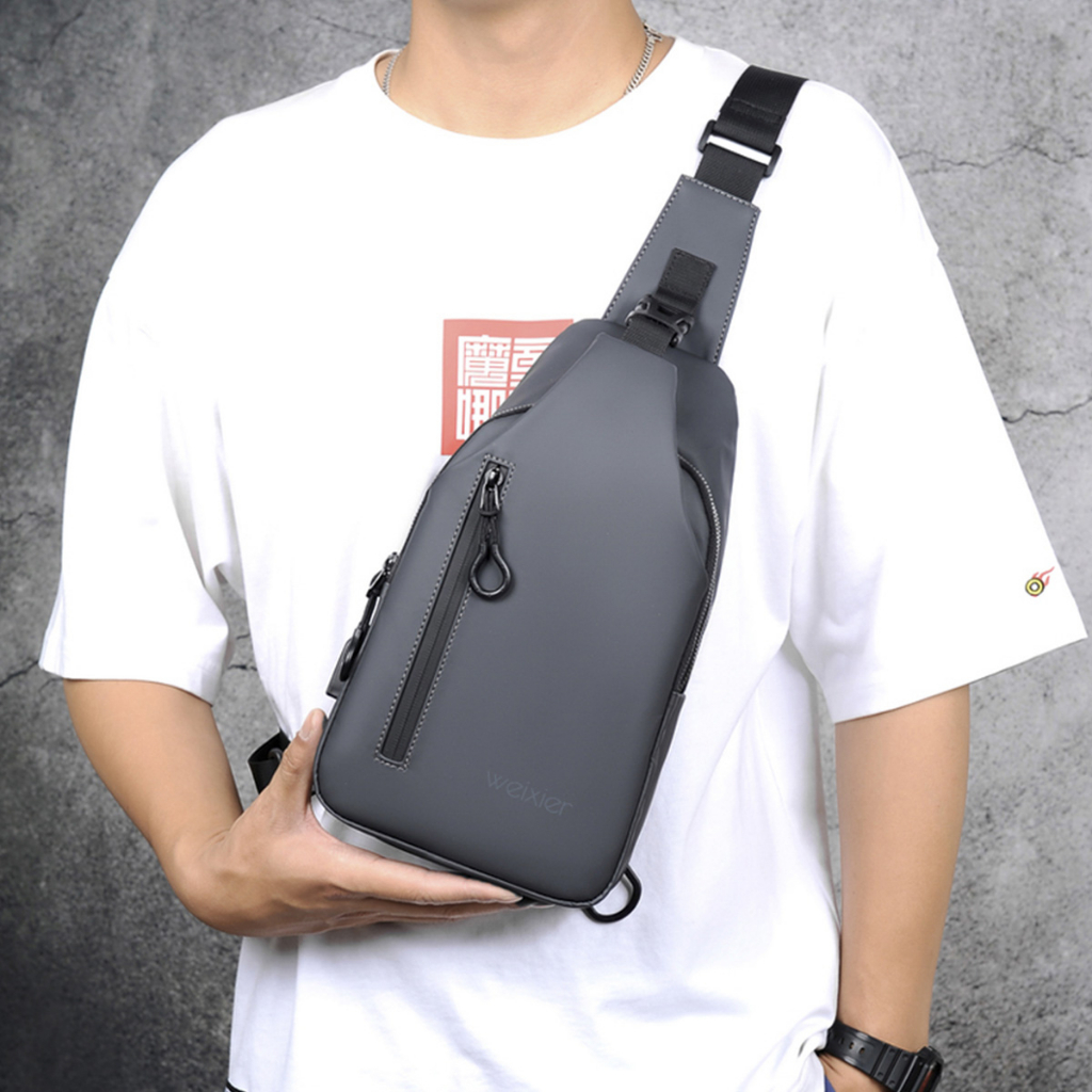 WEIXIER XB301 Tas Selempang Pria Shoulder Bag USB Port Anti Air WK-SBY