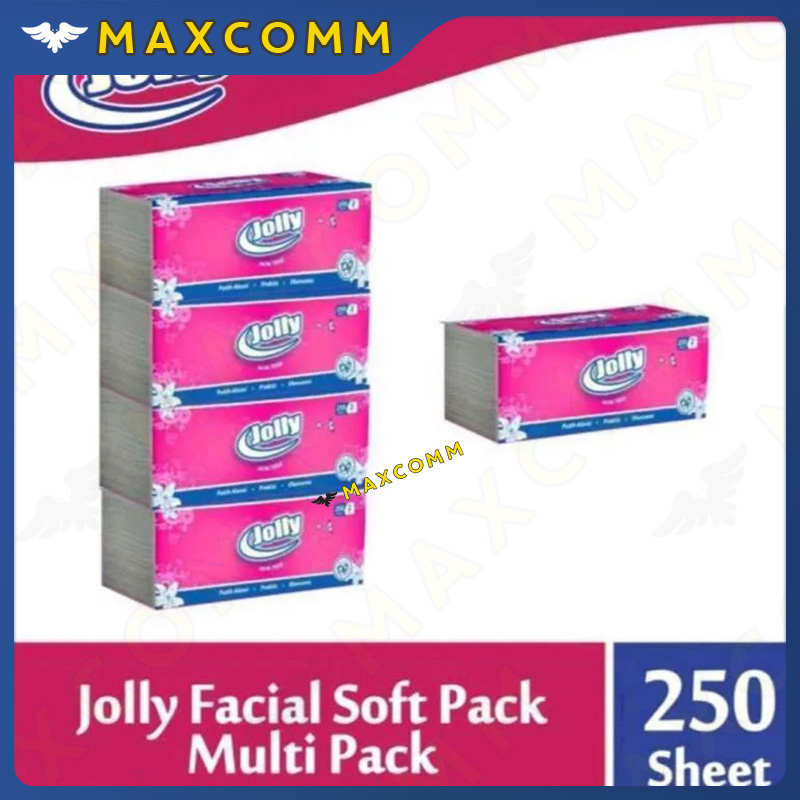 Jolly Facial Tissue 250 Sheets 2 Ply [1 Pack]