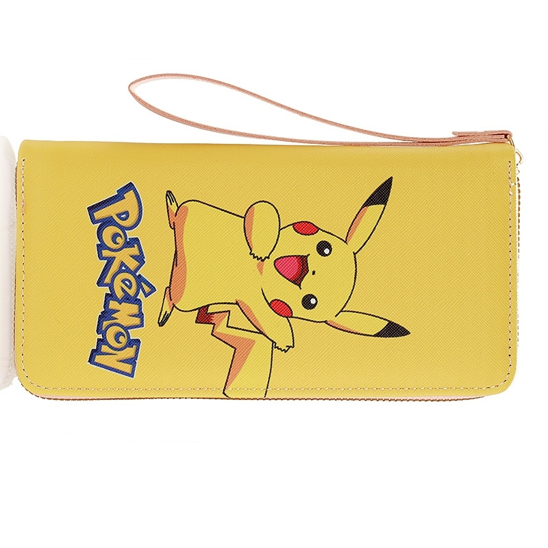 DOMPET PANJANG WANITA IMPORT KARAKTER POKEMON LUCU KULIT KUNING AIFUTA WA669Y1 TALI PENDEK SLOT KARTU RESLETING UANG KOIN PREMIUM REMAJA KEKINIAN CEWEK BRANDED BATAM MURAH KOREA