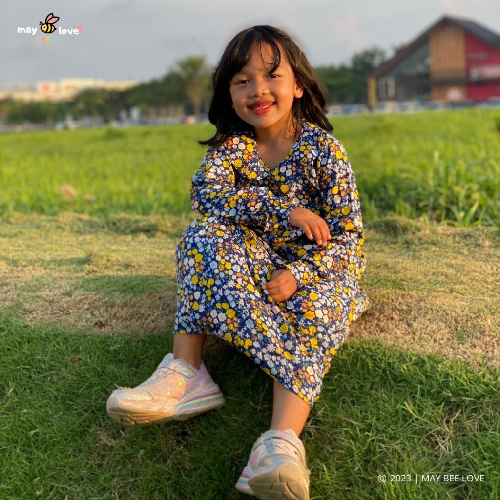 Baju Gamis Anak Perempuan | Dress Anak Perempuan | Baju Motif Bunga Stargrass