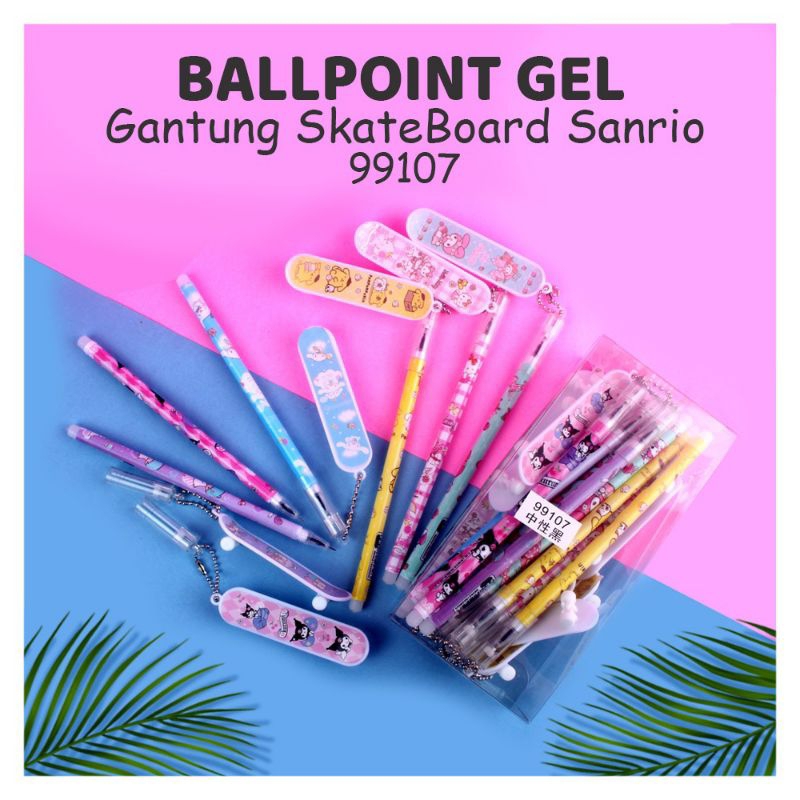 

Pena Gel Unik Gantungan Sanrio Viral / 1Pcs Pulpen Sanrio Skateboard 99107
