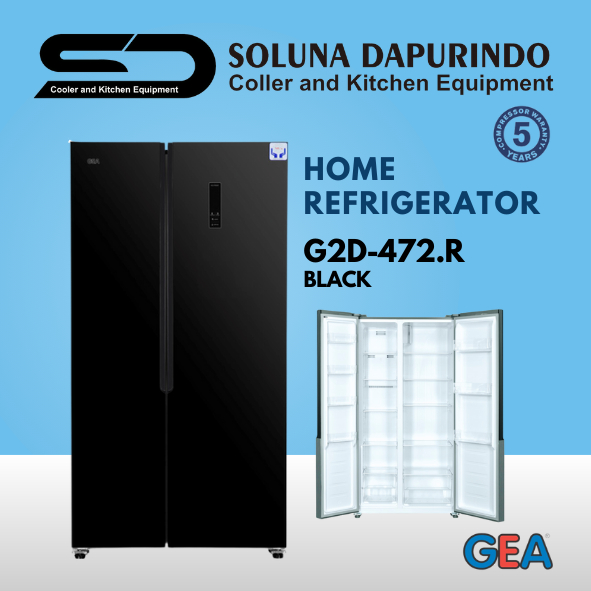 GEA Home Refrigerator G2D-472.R Black Glass / G2D 472.R / G2D472R