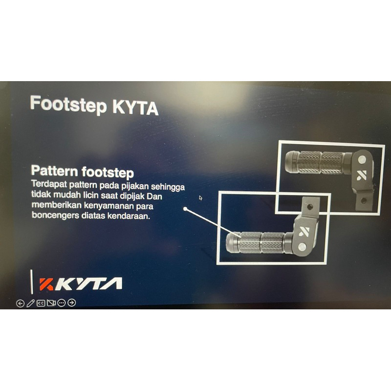 FOOTSTEP KTC KYTACO NMAX FSB 07 HITAM