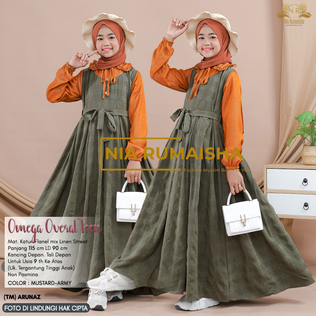 Gamis Remaja Dress Muslim Gamis Anak Remaja Tanggung Perempuan Kotak Maxy terbaru