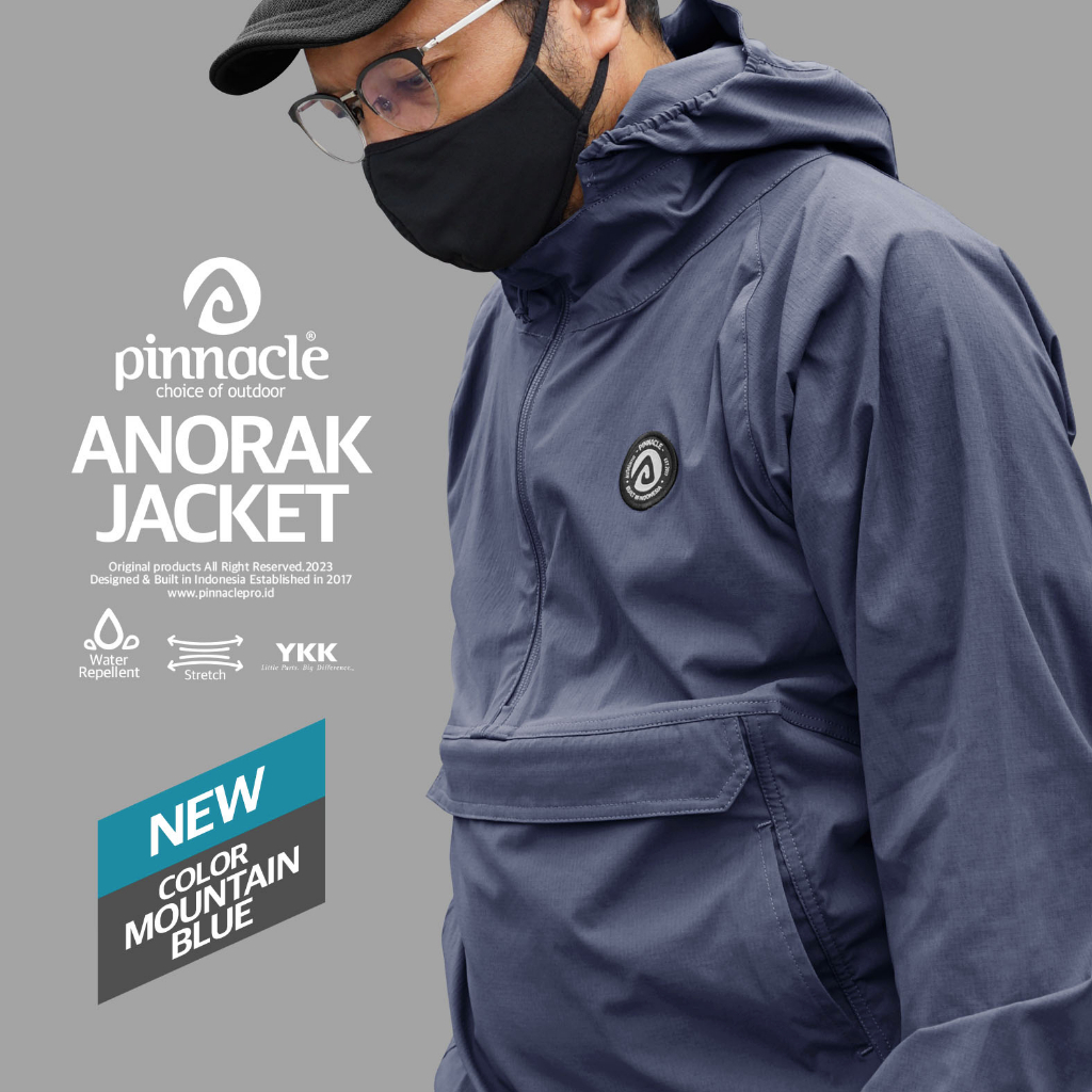 Pinnacle Anorak Jacket Mountain Blue